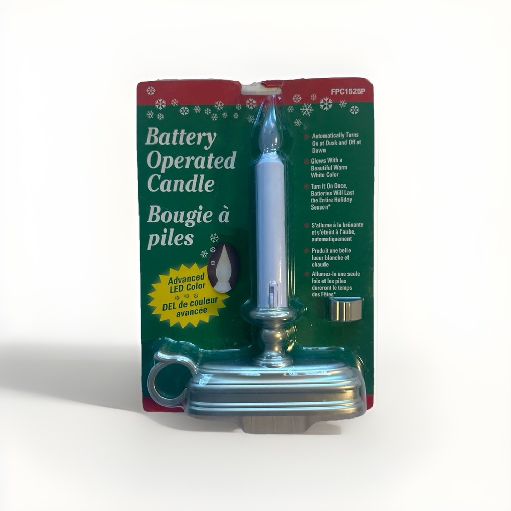 Xodus FPC1225P Christmas LED Candle, Battery-Operated, Pewter - Quantity 1
